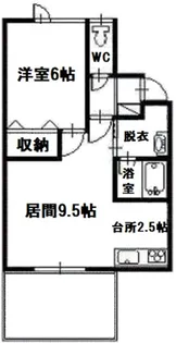 ガーデンコート森の幹【1階】の間取り