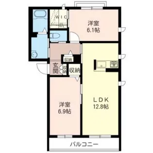 リバーレジデンス横浜片倉 B棟【3階】の間取り