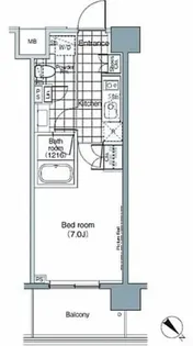 パークハビオ赤坂【9階】の間取り