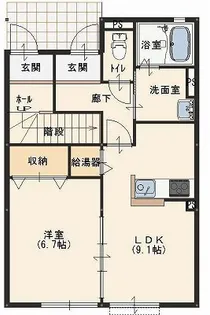 カーサコンフォート【1階】の間取り