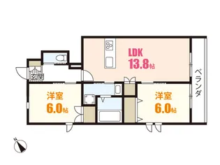 安佐南区長束1丁目ヘーベルメゾン【1階】の間取り