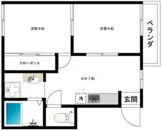 ハイム泉【1階】の間取り