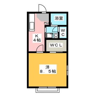 シティクレスト2 A棟【1階】の間取り