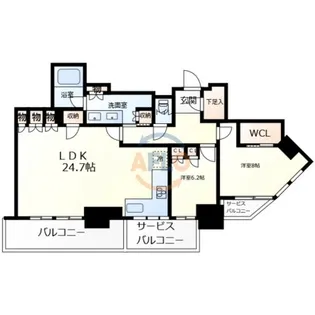 グランドメゾン上町台レジデンスタワー【34階】の間取り