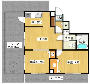 エーデルブルーメナンバー12【5階】の間取り