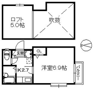 グレースハイツ姪浜【1階】の間取り