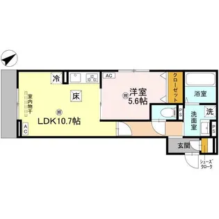 アルタ若竹ビュー(草津市新築アパート)【1階】の間取り