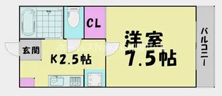 TJ鳴滝【1階】の間取り