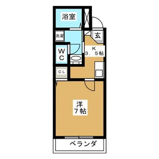 カントリーハウス宝【3階】の間取り