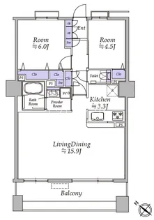 クリオ藤沢駅前【10階】の間取り