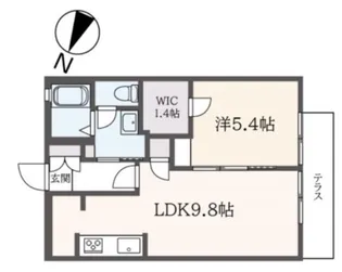 ルーチェK【1階】の間取り