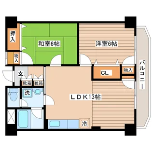 旭レジデンス【3階】の間取り