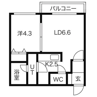 グランドサクセス北円山【3階】の間取り