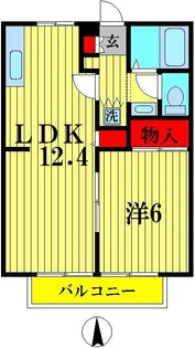 ペアーヒルズF【1階】の間取り