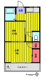 コーポ河野第2【2階】の間取り