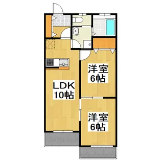 レジデンススズキ【3階】の間取り