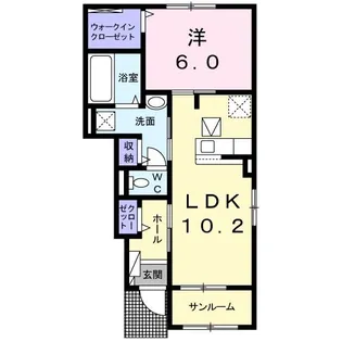 ラシエル【1階】の間取り