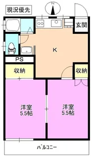 コーポ城山【1階】の間取り