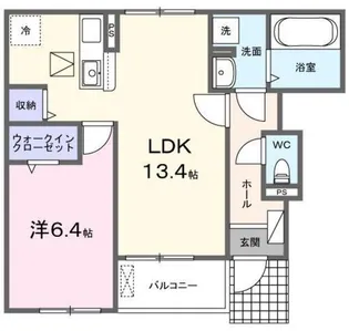 ヴァン リュミエール【1階】の間取り