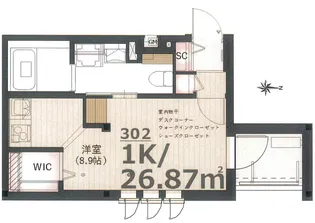 Prima SK 武蔵小杉 弐番館【3階】の間取り