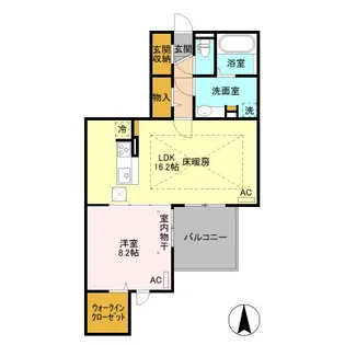 パルティール【1階】の間取り