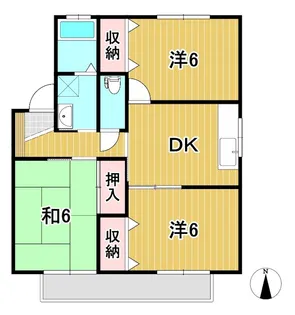 グランドハイツ大久保【2階】の間取り