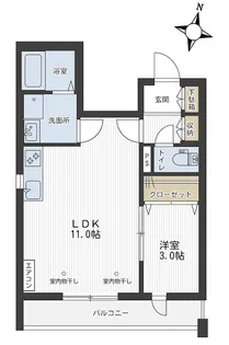 フローレス浦和【3階】の間取り
