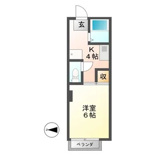 プチハウスM’ア・メイクII【2階】の間取り