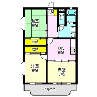 マンション吉井【1階】の間取り