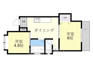 ハイツ雅2【2階】の間取り