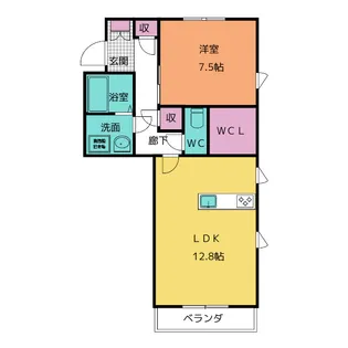 マ・ルネ【1階】の間取り