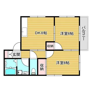 ネバーランド錦ヶ丘【1階】の間取り