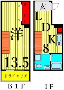 プラビア日暮里【1階】の間取り