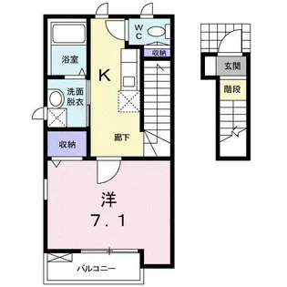 アソシエA【2階】の間取り