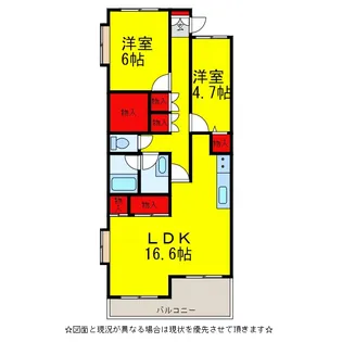 パステリブ成田【3階】の間取り