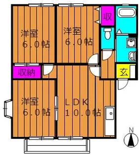 ハイグランス A【1階】の間取り