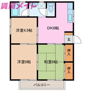 ジョイフルハイツ【1階】の間取り