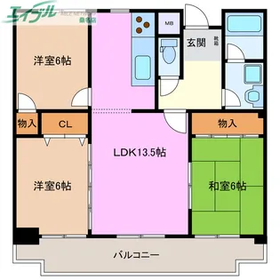 エスポア桑名II【2階】の間取り