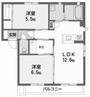シャーメゾン梅本【2階】の間取り
