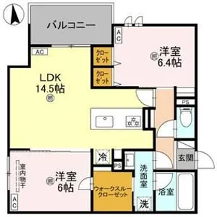 ココルトリシア【1階】の間取り