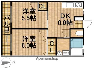 ハイムミレニアム【1階】の間取り