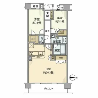 東京ベイ・リベロシティ【13階】の間取り
