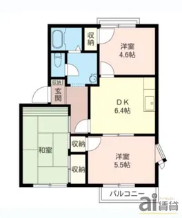 サンウッドホリコシB【2階】の間取り