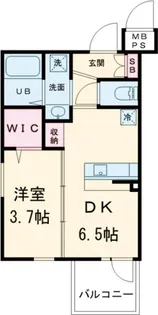 ユーガ都立大学【3階】の間取り