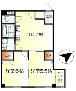 N東中央【4階】の間取り