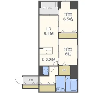 fer北3条【6階】の間取り
