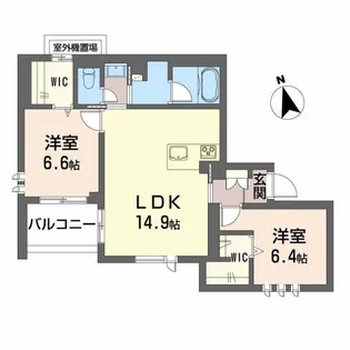 ヴィア パラディーソ【2階】の間取り
