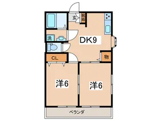 ヒルズS・K【2階】の間取り