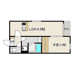 Le Calme【2階】の間取り