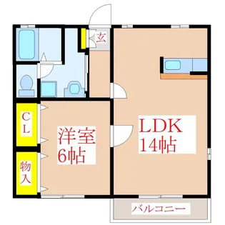 ハッピーハウス【2階】の間取り